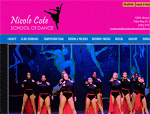 Tablet Screenshot of nicolecoteschoolofdance.com